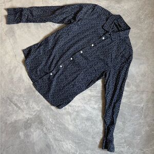 Dark blue dress shirt with squiggly pattern | asos men’s medium